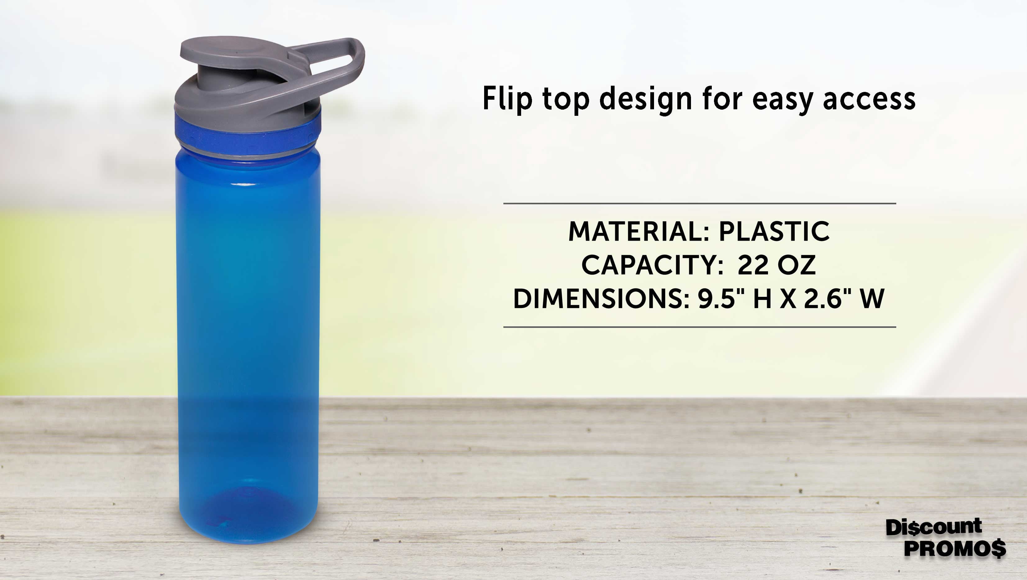 Sports Water Bottles 22 oz. Set of 10, Bulk Pack - Reusable, Leak proof, With lids - Blue