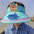 thumbnail image 5 of 's Wide Brim Hat With Fan Portable Able Sun Hat For Kids Boy Girl, 5 of 5