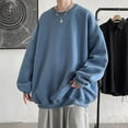 thumbnail image 4 of Oversized Sweatshirts for Men 2025 Fall Winter Long Sleeve Crewneck Drop Shoulder Sweatshirt Pullover Tops, 4 of 7
