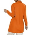 thumbnail image 6 of Lightweight Cardigans for Women with Two Pockets Open Front Long Sleeve Casual Cardigan Jacket Tops Blouses (M, Orange), 6 of 8