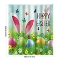 thumbnail image 3 of Easter Shower Curtain, Waterproof Bathroom Curtain with Hooks, 59x71 Inch No Punch Bunny Egg Design, Polyester Holiday Bath Decor, 3 of 6