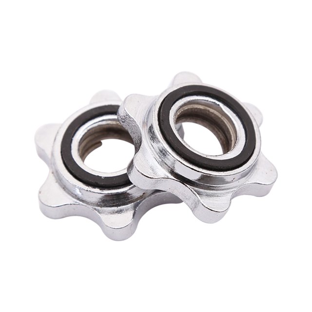 2 Pcs Collier de Musculation Hexagonal Écrou Barre Antidérapant Gym Entraînement Physique Fonte