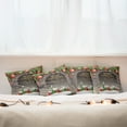 thumbnail image 4 of Ambesonne Christmas Throw Pillow Cover 4 Pack, Vintage Wood Design, 18", Multicolor, 4 of 5