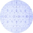 thumbnail image 1 of Ahgly Company Machine Washable Indoor Round Persian Blue Traditional Area Rugs, 5' Round, 1 of 4