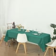 thumbnail image 3 of (4 Pack) Hunter Green Premium Rectangle Heavy-Duty Plastic Table Covers ( Reusable), 3 of 5