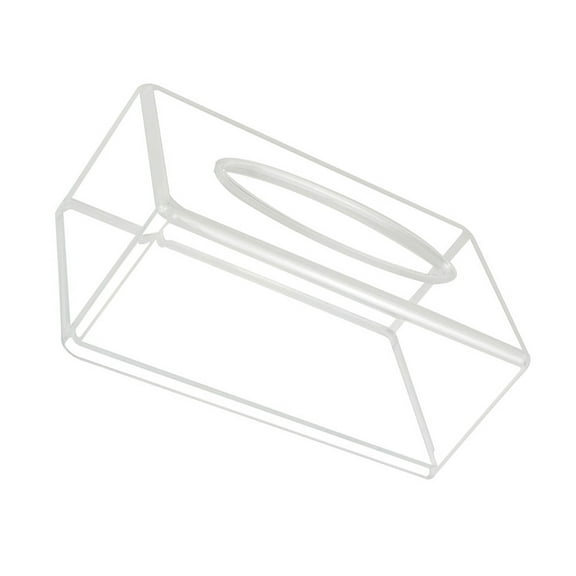 FOXNOVO Clear Plastic Tissue Holder Box with Easy Paper Extraction for Office Desk