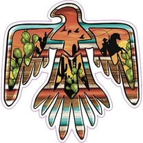 Wickedgoodz Thunderbird Vinyl Decal - Western Bumper Sticker - for Laptops Tumblers Windows Cars Trucks Walls