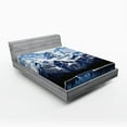 thumbnail image 1 of Ambesonne Scenery Fitted Sheet, Mountain with Snow View, Full Size, Blue Grey Dark Blue, 1 of 2