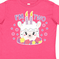 thumbnail image 4 of Inktastic I'm Two with Flowers and Cute Llama Cake Girls Toddler T-Shirt, 4 of 5