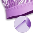 thumbnail image 6 of 2 Pack Swim Cap Women Adult - Stylish Silicone Swim Cap for Long Hair - Waterproof Swim Caps for Girls Women - Comfortable Fit for Pool, Beach, 6 of 6