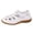 White, variant on Womens Fisherman Sandals Closed Toe Cutout Flat Walking Shoes Comfortable Arch Support Summer Beach Shoes Black Size 9
