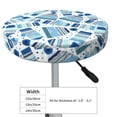 thumbnail image 4 of Lsque Winter Knit Hat and Socks Pattern Round Bar chair cushion covers Velvet Fabric Premium Comfort Protects from Scratches and Stains for 14-17 Inch Chair-14 inch, 4 of 7