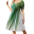 thumbnail image 2 of Vestido sin mangas con hojas de palma tropicales azul y verde vestido largo vestidos para mujer vestidos elegantes para mujer vestido en oferta, 2 of 7