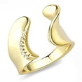 thumbnail image 1 of Women Gold Brass Ring with AAA Grade CZ in Clear - Size 7, 1 of 1