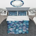 thumbnail image 3 of Designart 'Abstract Blue Flower Petals' Geometric Bedding Set - Duvet Cover & Shams, 3 of 4