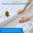 thumbnail image 2 of MOONORAH Waterproof Mattress Protector Queen Size Bed Mattress Pad Cover, Bed Cover 3D Air Fabric Cooling Fitted Mattress Ultra-Soft Breathable with 8''-21'' Deep Pocket Fits - White, 2 of 8