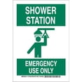 thumbnail image 1 of BRADY 127383 Safety Shower Sign, 14 x 10In, Green/White, 1 of 2