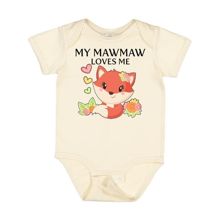 

Inktastic My Mawmaw Loves Me- Little Fox Gift Baby Boy or Baby Girl Bodysuit