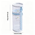 thumbnail image 4 of Mesh Pencil Case, 2-in-1 Standing Pen Holder Pouch, Transparent Zipper Large Capacity Organizer, for Students Back to School Supplies, Blue, 4 of 8