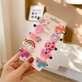 thumbnail image 6 of 10 pieces/set of girls' cartoon unicorn soft rubber hair clips, lollipops, cute fruit children's hair clips, fashionable hair accessories, 6 of 7