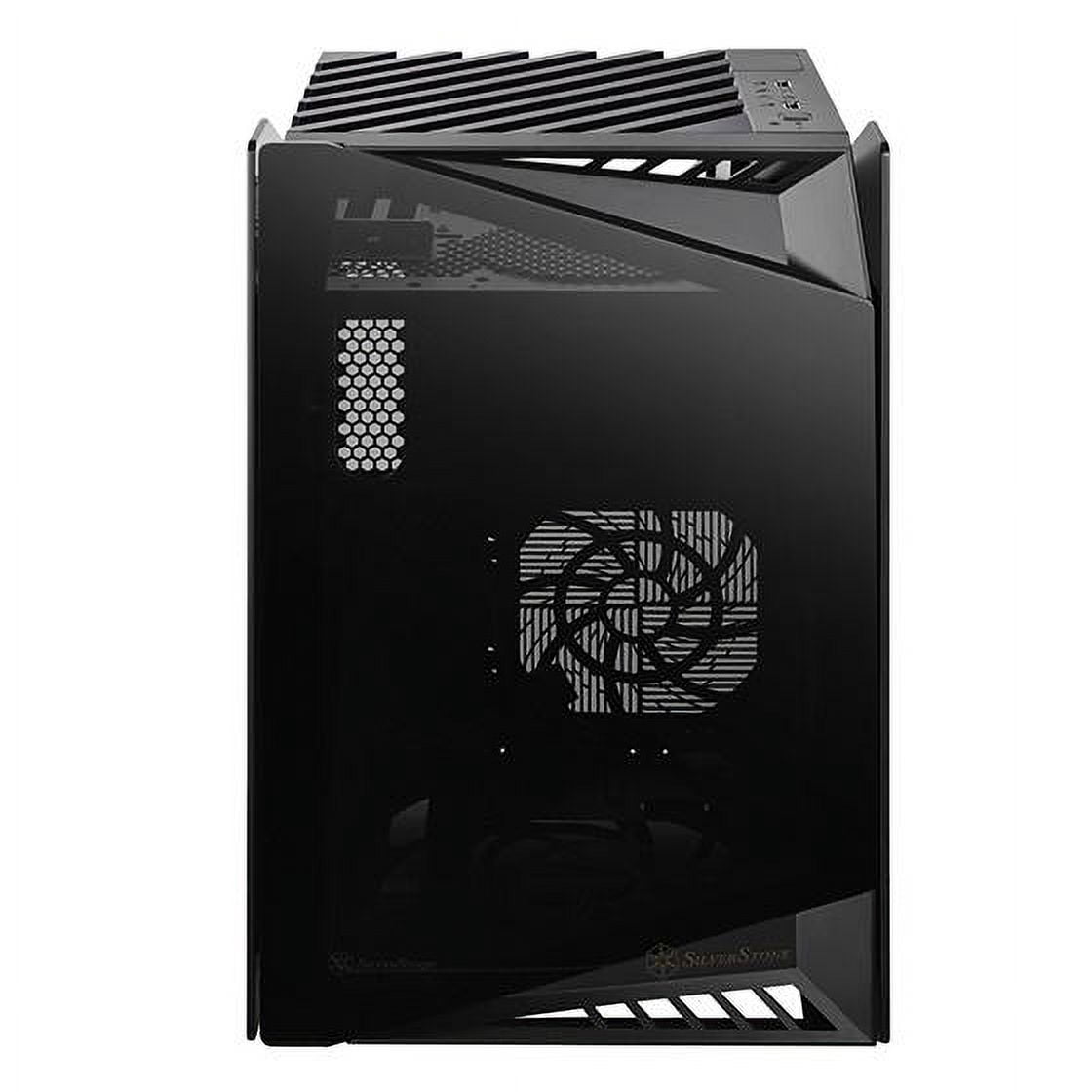 SilverStone Technologies LD03B Mini ATx Mini-Tower Tempered Glass Case, Black