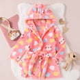 thumbnail image 2 of XQYLOS Girls Hooded Bathrobe Spring Soft Plush Robe Kids Spa Robe Dressing Gown Sleepwear 𝖫oungewear Cozy Bath Robe for Toddler Unisex, 2 of 8
