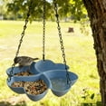 thumbnail image 5 of Uklsqma Four-Leaf Clover Shaped Bird Feeder with 4 Compartments | Outdoor Hanging Double-Purpose Food and Water Feeder for Pet Birds | 1 Pc, 5 of 5