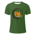 thumbnail image 4 of Mens Tshirts Peace Walk Print Casual Graphic Tee Comfortable Short Sleeve Crew Neck Summer Loose Green Men Shirts, 4 of 4