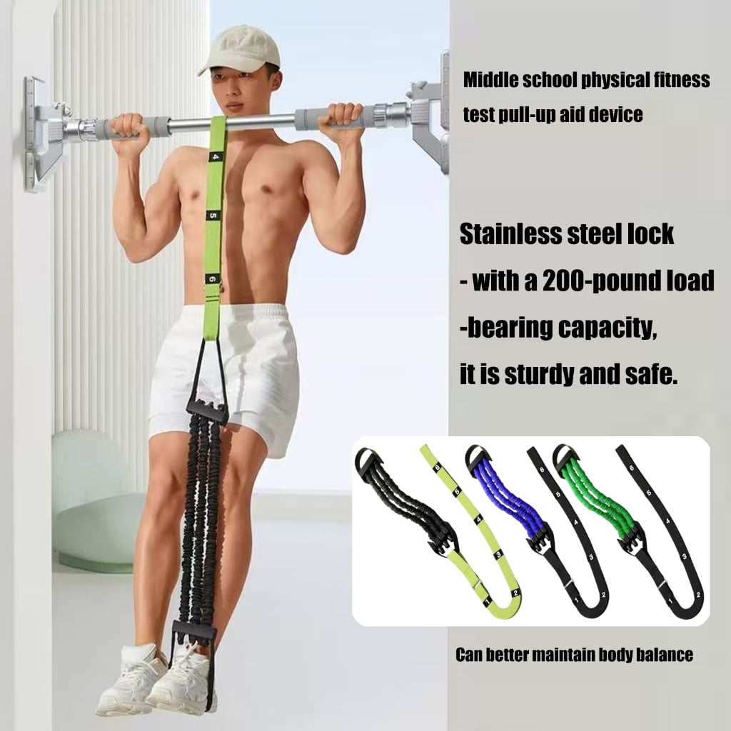 Pull Up Training Band Upper Body Workout Tear Resistant Nylon Fabric Slip Foot Pad 100kg Weight Limit