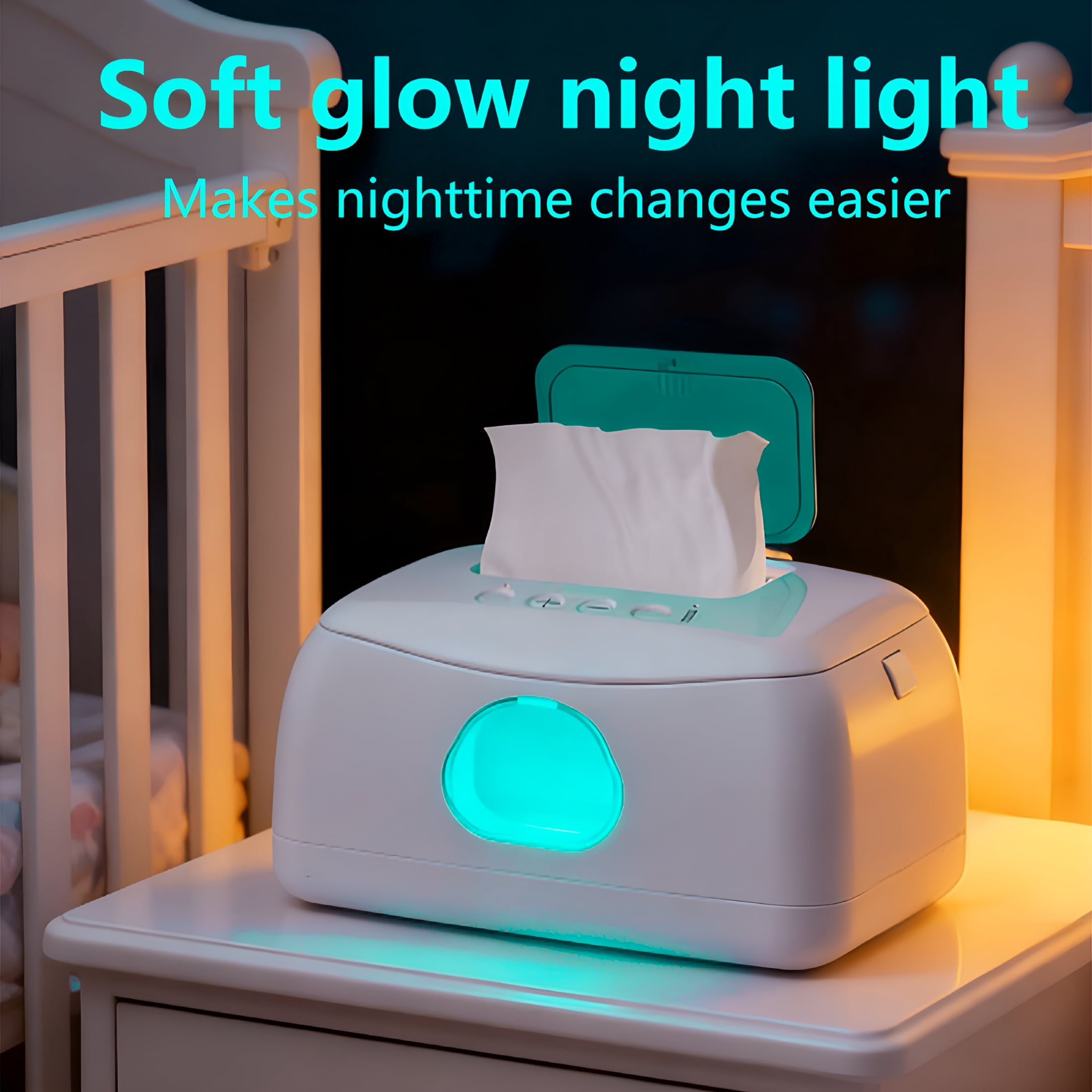 HIBIBUD Baby Wipe Warmer Portable Diaper DispenserPop-Up AccessTemperature Display for