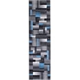 thumbnail image 2 of Blue/Grey/Silver/Black/Abstract Area Rug Modern Contemporary Geometric Cube and square Design Pattern Carpet, 2 of 8