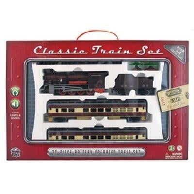 Battery-Powered Train Toys with Light Lucky Doug Christmas Train Set for Kids