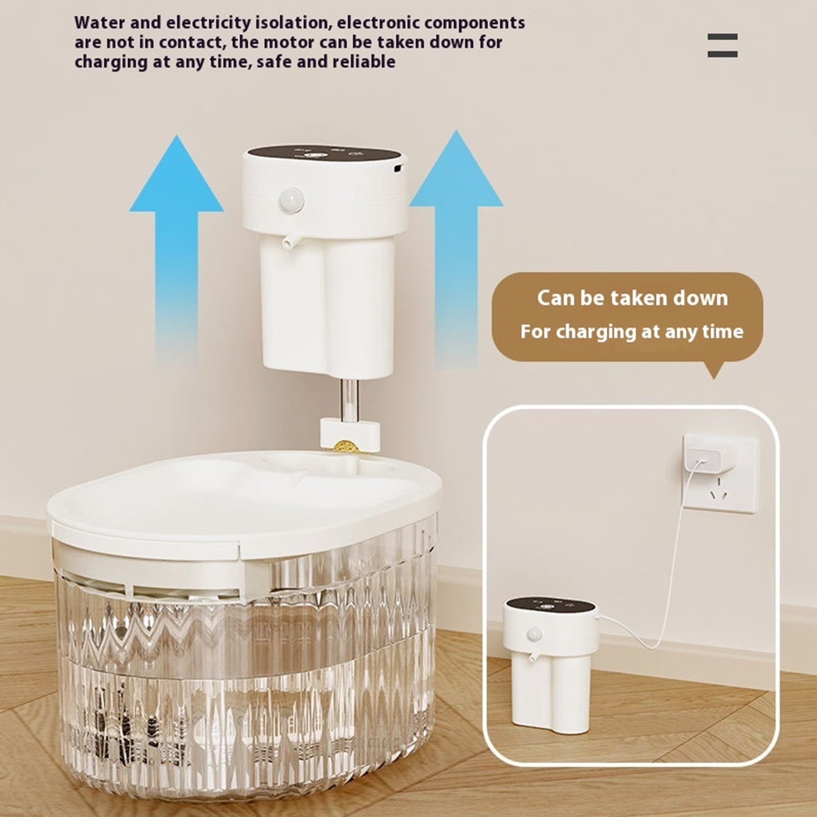 Automatic Pet Water Fountain Drinking Dispenser with Circulating for and Small Dogs Multiple