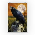 thumbnail image 2 of Raven and Skull (12x18 Wall Art Poster, Room Decor), 2 of 3