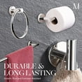 thumbnail image 2 of Marmolux Acc Bathroom Hardware Accessories Set, Stainless Steel, Wall Mounted - Includes Towel Bar, Hand Towel Ring, Toilet Paper Holder, Towel Hook, 4 Count, 2 of 9
