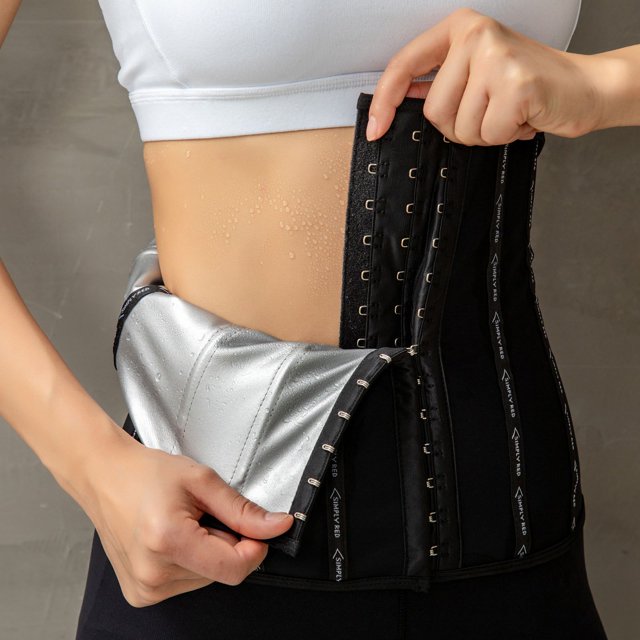 Entrenador de cintura para sudor para mujer, corsé de entrenamiento de grasa de barriga inferior, cinturón deportivo, moldeador de cuerpo XXL