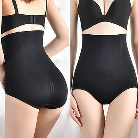 Womens Tummy Underwear Womens High Waisted Tummy Shapewear Comfortable Breathable Seamless Lace Panties Butt Lift Body Shaper Underpants Briefs Seamless High Waisted Underwear for Women Black XS