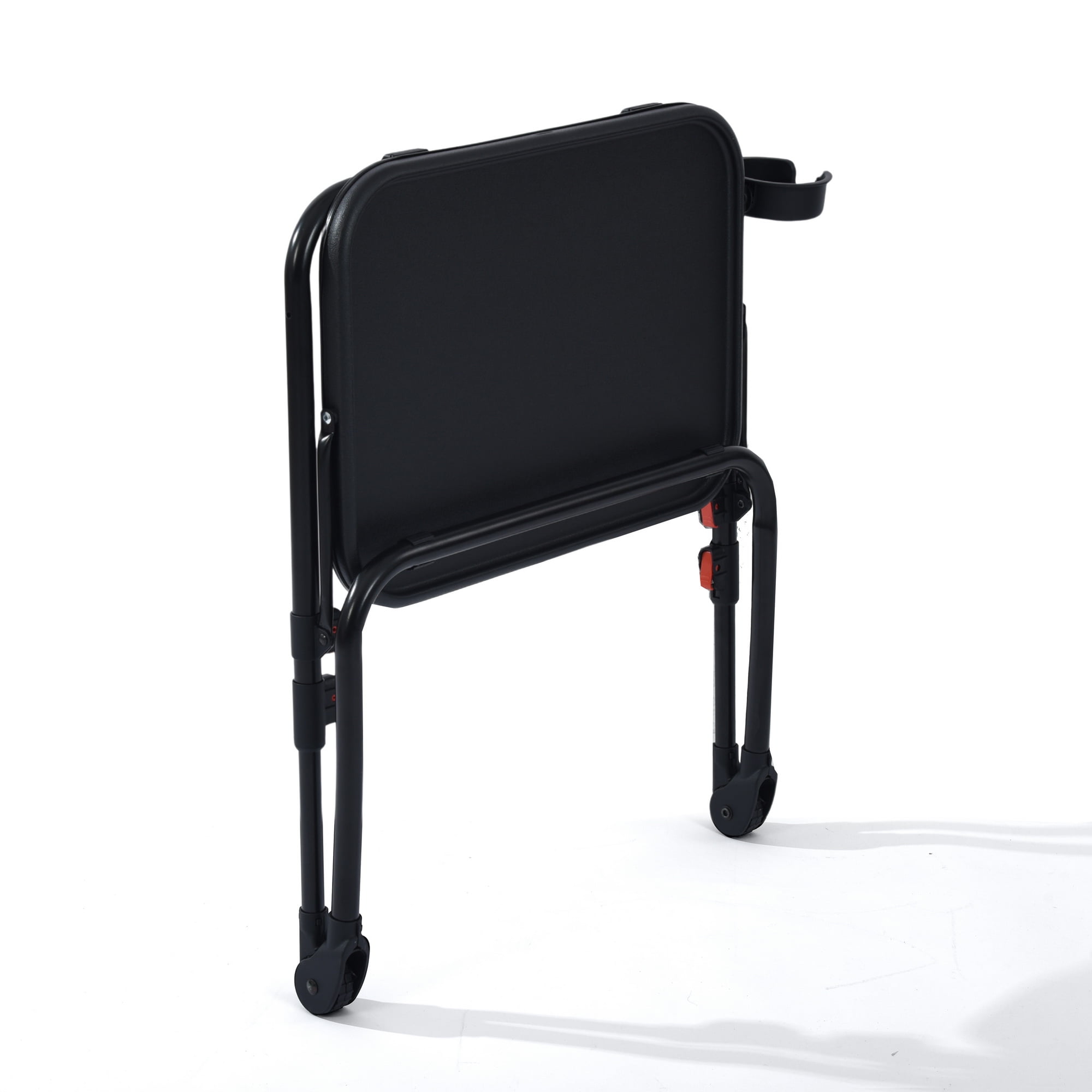 Homy Casa Adjustable Folding Table With Cup Holder , Ideal for Home, Office & Outdoor,Black
