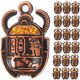 thumbnail image 5 of 20 piezas egipcio DIY colgante Material collar llavero colgante encanto antiguo Egipto escarabajo encanto, 5 of 5