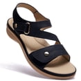 thumbnail image 4 of Littleplum Women's Arch Support Wide Sandals Adjustable Straps Lightweight Walking Summer Shoes for Women,Black,Size 8, 4 of 11