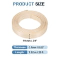 thumbnail image 2 of Uxcell Edge Banding, Wood Veneer Tape Pre-glued Flexible Plywood Edge Banding with Hot Melt Adhesive for Furniture Restoration Birch 3/4 inch x 25ft, 2 of 7
