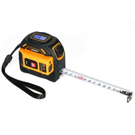 

SNDWAY Digital Distance Meter Rangefinder Handheld Infrared Finder 2 in 1 5m Measuring Tape 60m Ruler with LCD Display