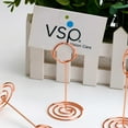thumbnail image 3 of 20pcs Message Memo Clips 50mm High Holder Tabletop Metal Photo Holders with Base for Office Home (Rose Gold), 3 of 8