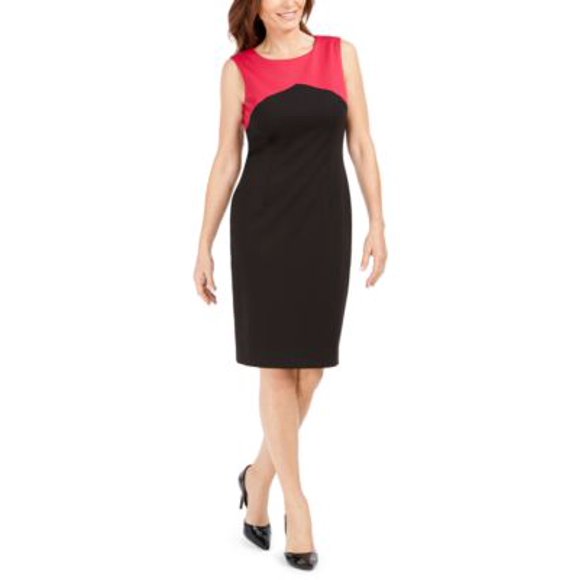 Kasper Robe Fourreau en Tricot Ponte pour Femmes - 18
