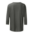 thumbnail image 4 of Birdeem Blouses Décontractées pour Femmes, Manches 3/4, Col Rond, Chandail, Haut Imprimé, Blouse Mode, 4 of 5