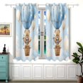 thumbnail image 2 of Bear Balloon Clouds Black Out Curtains Aesthetic for Bedroom Living Room Sliding Glass Doors Kitchen Windows 2 panels set, 2 of 5
