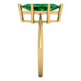 thumbnail image 3 of 2.5 ctw Solitaire Anniversary Ring for Women | Marquise Cut Simulated Emerald | Hyperallergenic Solid 18K Yellow Gold, 3 of 5