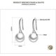 thumbnail image 2 of Simulated Pearl 925 Sterling Silver Earrings For Women Dangle Drop Earring Gift, 2 of 5