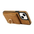 thumbnail image 4 of for iPhone 15 Plus Case Wallet, with PU Leather Detachable Card Holder Compatible with Magsafe, Durable Protection Magnetic Phone Case with Ring Kickstand for iPhone 15 Plus, Brown, 4 of 7