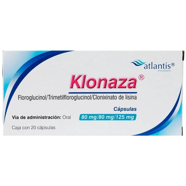 Klonaza Floroglucinol 80 mg, Trimetilfloroglucinol 80 mg, Clonixinato de Lisina 125 mg 20 cápsulas